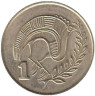  Кипр. 1 цент 1993 год. Стилизованная птица. 