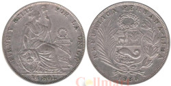 Перу. 1/2 соль 1935 год. Серебро /серый цвет/.