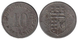 Германия. Олигс. 10 пфеннигов 1920 год. Нотгельд.