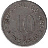  Германия. Олигс. 10 пфеннигов 1920 год. Нотгельд. 