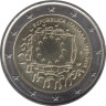  Италия. 2 евро 2015 год. 30 лет флагу Европейского союза. 