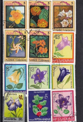 Набор марок. Цветы. 12 марок. (Н-36)