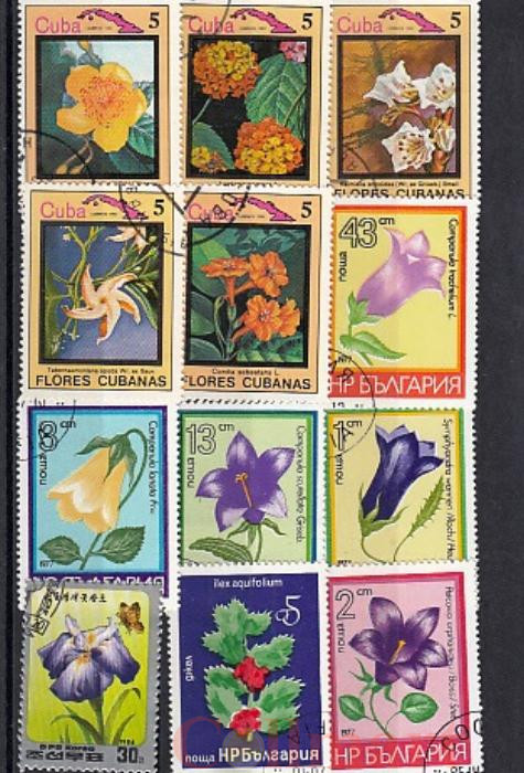  Набор марок. Цветы. 12 марок. (Н-36) 