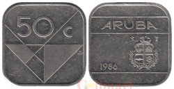Аруба. 50 центов 1986 год.