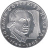  Германия (ФРГ). 10 марок 1994 год. 250 лет со дня рождения Иоганна Готфрида Гердера. 