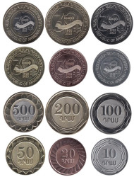Армения. Набор монет 2023 год. 30 лет национальной валюте. (6 штук)