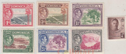 Набор марок. Доминика. Король Георг VI и местные сцены (1938-47). 7 марок.