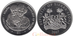 Сьерра-Леоне. 1 доллар 2007 год. 10 лет со дня смерти Принцессы Дианы.