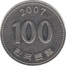  Южная Корея. 100 вон 2007 год. 