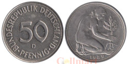 ФРГ. 50 пфеннигов 1989 год. (D)