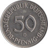  ФРГ. 50 пфеннигов 1989 год. (D) 