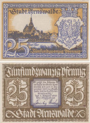 Бона. Германия (Польша). Арнсвальде (Хощно) 25 пфеннигов 1920 год. Нотгельд. (XF)