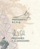  Бона. Аргентина 5 конвертируемых песо 2003 год. Хосе де Сан-Мартин. P-353a(5) (XF) 