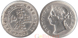 Гонконг. 5 центов 1901 год. Королева Виктория.