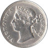  Гонконг. 5 центов 1901 год. Королева Виктория. 