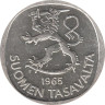  Финляндия. 1 марка 1965 год. Герб. 