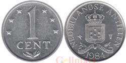 Нидерландские Антильские острова. 1 цент 1984 год. Герб.
