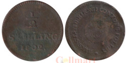 Швеция. 1/2 скиллинга 1802 год.