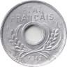  Французский Индокитай. 5 сантимов 1943 год. 