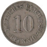  Германская империя. 10 пфеннигов 1899 год. (J) 