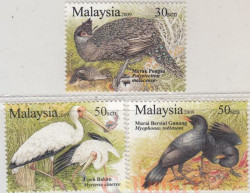 Набор марок. Малайзия. Уникальные птицы Малайзии. 3 марки.
