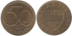 Австрия. 50 грошей 1967 год.