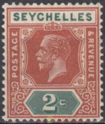 Марка. Сейшельские Острова 1921 год. Король Георг V. (2 c)