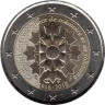  Франция. 2 евро 2018 год. 100 лет окончанию Первой Мировой войны. Французский Василек. 