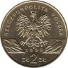  Польша. 2 злотых 1999 год. Волк. 