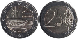 Германия. 2 евро 2026 год. Бремен, музей климатических зон. (G)