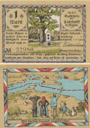 Бона. Германия. Луцхёфт 1 марка 1920 год. Нотгельд. (XF)