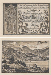 Бона. Германия. Тегернзе 10 пфеннигов 1921 год. Нотгельд. (XF)