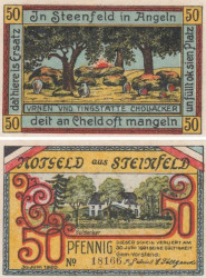 Бона. Германия. Штайнфельд (Шлезвиг) 50 пфеннигов 1920 год (вариант 4). Нотгельд. (XF)