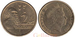 Австралия. 2 доллара 2011 год. Абориген.