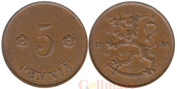 Финляндия. 5 пенни 1935 год.