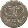  Кипр. 5 центов 1991 год. Бык. 