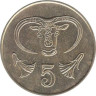  Кипр. 5 центов 1991 год. Бык. 