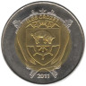  Остров Крозе. 200 франков 2011 год. Императорские пингвины. 