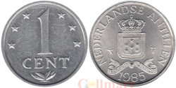 Нидерландские Антильские острова. 1 цент 1985 год. Герб.