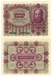 Бона. Австрия 20 крон 1922 год. (Пресс)