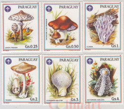 Набор марок. Парагвай. Грибы (1986). 6 марок.