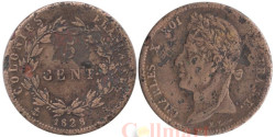 Французские колонии. 5 сантимов 1828 год. Карл X.