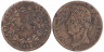  Французские колонии. 5 сантимов 1828 год. Карл X. 