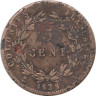  Французские колонии. 5 сантимов 1828 год. Карл X. 