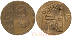 Германия (ФРГ). Настольная медаль. Выставка монет, Франкфурт 1986 - Двойной талер свободного города Франкфурта.