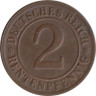  Веймарская республика. 2 рентенпфеннига 1923 год. (J) 