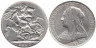  Великобритания. 1 крона 1897 год. Королева Виктория. (LXI) 