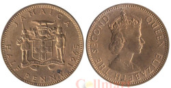 Ямайка. 1/2 пенни 1965 год. Королева Елизавета II.