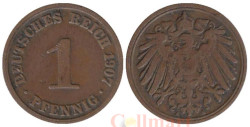 Германская империя. 1 пфенниг 1907 год. (A)