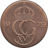  Швеция. 5 эре 1979 год. Король Карл XVI Густав. 